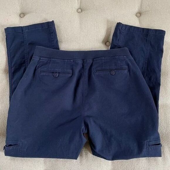 LL Bean Navy Blue Classic Fit Pants 10P Petite - Picture 3 of 8